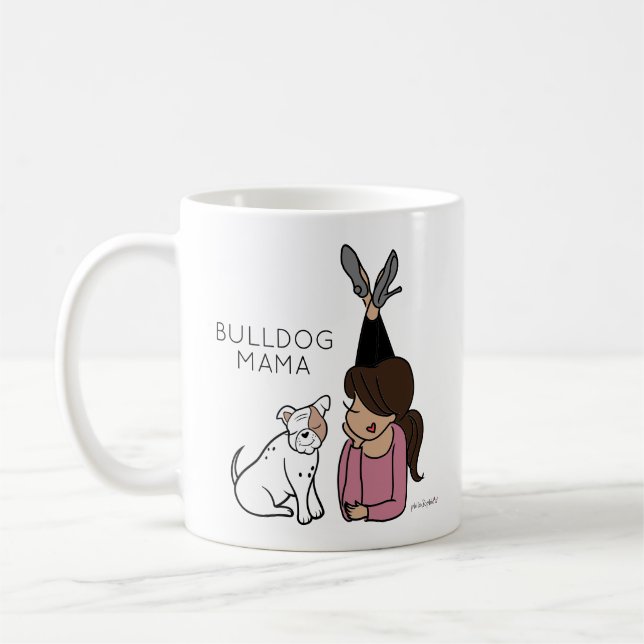 Personalized Bulldog  Mama Coffee Mug (Left)