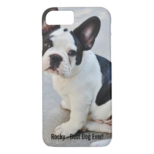 Personalized Bulldog Photo and Bulldog Name iPhone 87 Case