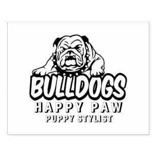 Personalized Bulldog Portrait– Custom Dog Rubber Stamp