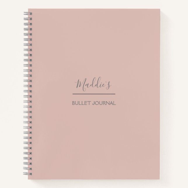Personalized Bullet Journal | Blush | Dotted (Front)