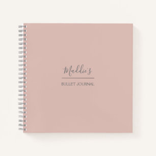 Personalized Bullet Journal Blush Dotted