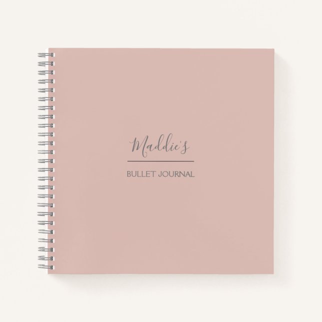Personalized Bullet Journal | Pink | Dotted (Front)