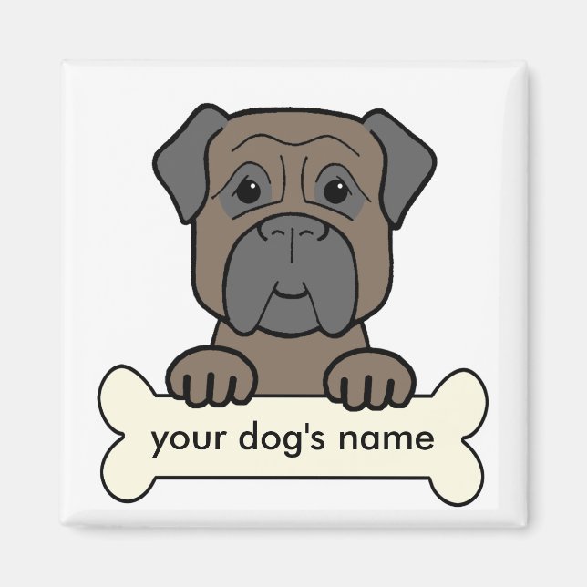 Personalized Bullmastiff Magnet (Front)