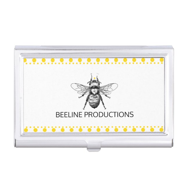 Personalized Bumble Bee Business Card Case (Front)