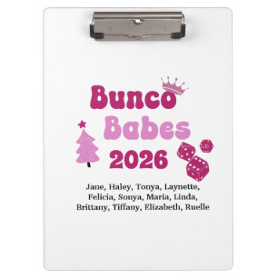 Personalized Bunco Babe Clipboard