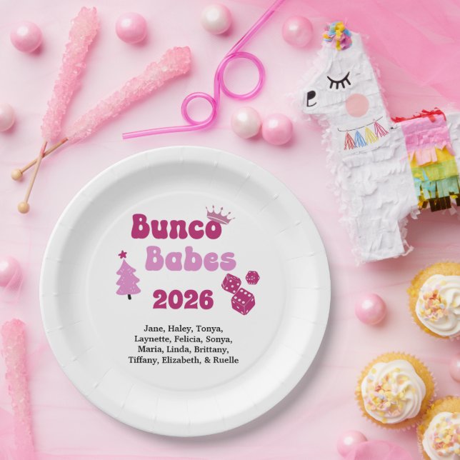 Personalized Bunco Babe  Paper Plates (Party)