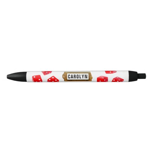 Personalized Bunco Player Black Ink Pen