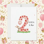 Personalized Bunny 2nd Birthday Card My Daughter<br><div class="desc">Celebrate a magical milestone with this personalized bunny 2nd birthday card made especially for your daughter. Designed with a soft, whimsical bunny illustration, this card adds a warm and loving touch to her special day. Personalization transforms it into a keepsake parents love saving long after the birthday candles are blown...</div>