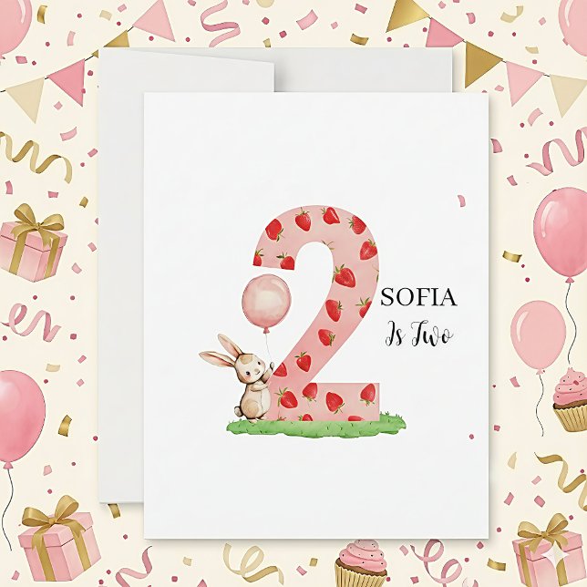Personalized Bunny 2nd Birthday Card My Daughter (Creator Uploaded)