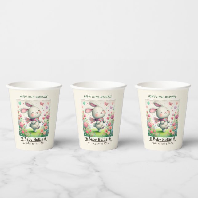 Personalized Bunny Baby Shower Cups (Multi)