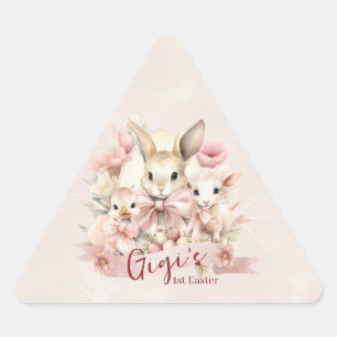 Personalized Bunny, Chick & Lamb Party Stickers