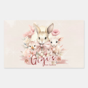 Personalized Bunny, Chick & Lamb Party Stickers