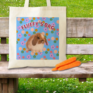 Personalized Bunny Gift Cute Rabbit Photo for Kids Tote Bag