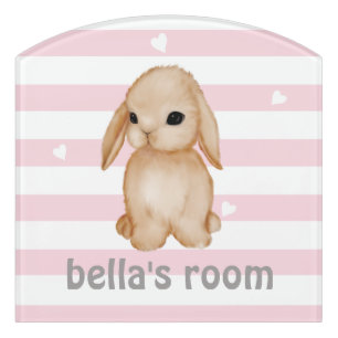 Personalized Bunny Kids Room Sign