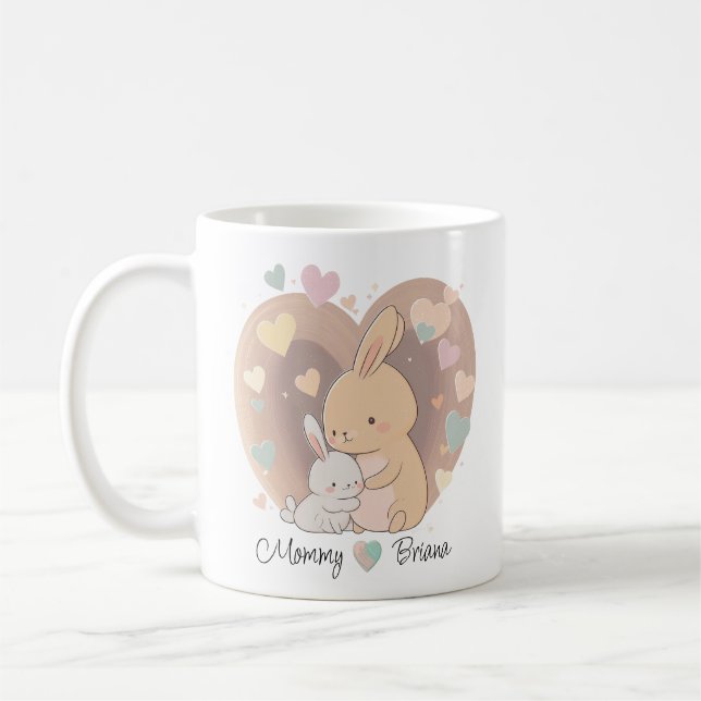 Personalized Bunny Love Mug (Left)