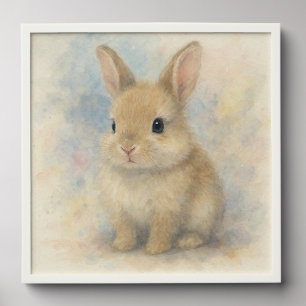 Personalized bunny poster - peel and stick photo tile