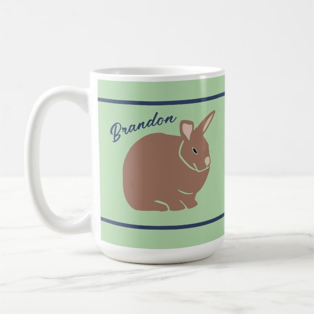 Personalized Bunny Rabbit  Coffee Mug (Left)