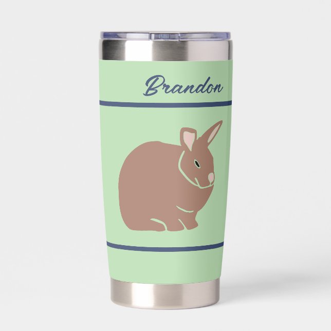 Personalized Bunny Rabbit  Insulated Tumbler (Back)