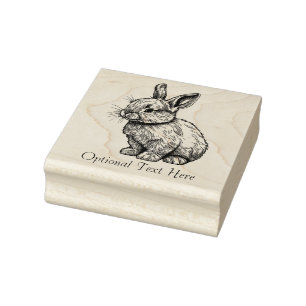 Personalized Bunny Rabbit Rubber Stamp