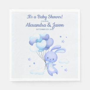 Personalized Bunny Rabbit Woodland Baby Shower Napkins