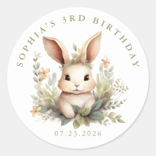 Personalized Bunny Round Stickers