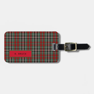 Personalized Burce Kinnaird Tartan Mens Luggage Tag