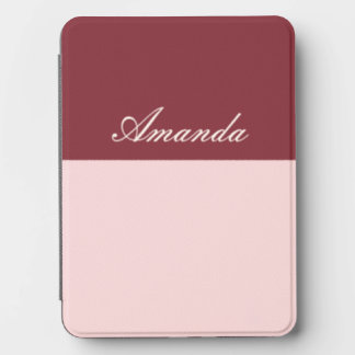 Personalized Burgundy Color Block Elegant Design Kindle Cover