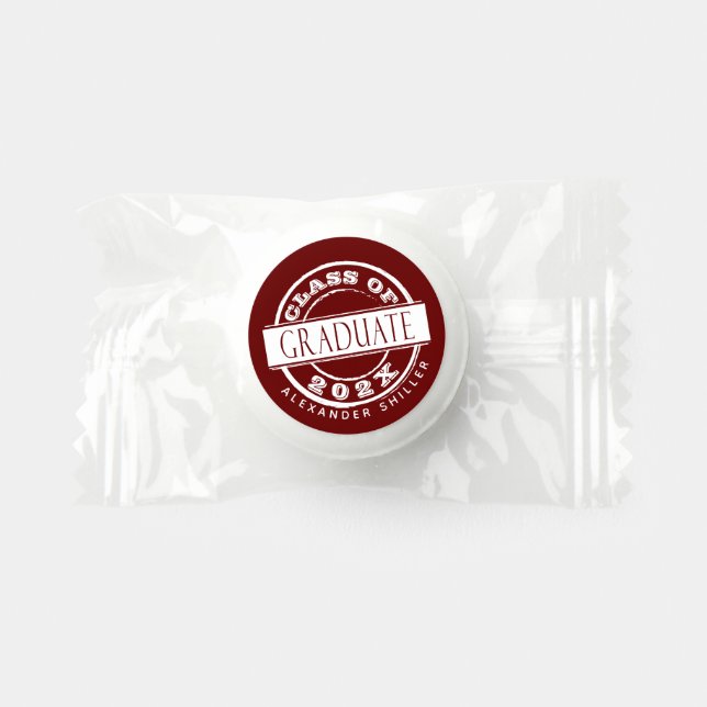Personalized Burgundy Graduate  Life Saver® Mints (Front)