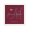 Personalized BURGUNDY Heart Monogrammed Wedding