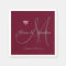 Personalized BURGUNDY Heart Monogrammed Wedding