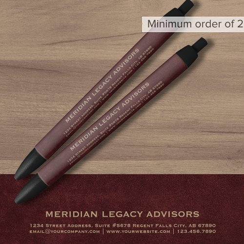 Personalized Burgundy Promotional Pen