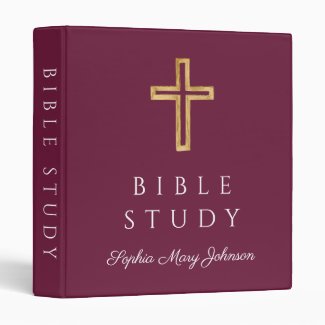 Personalized Burgundy Religious Cross