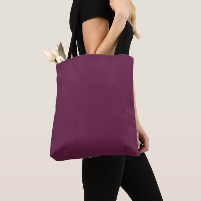 Personalized Burgundy Tote – Full Print Coverage Bag (Close Up)