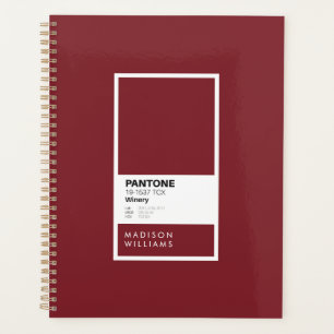 Personalized Burgundy Wine Notebook   Custom Name