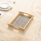 Personalized Burlap-Look Rustic Family Keepsake Serving Tray (Front)