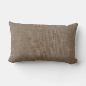 Personalized Burlap-Look Rustic Wedding/Family Lumbar Pillow (Back)