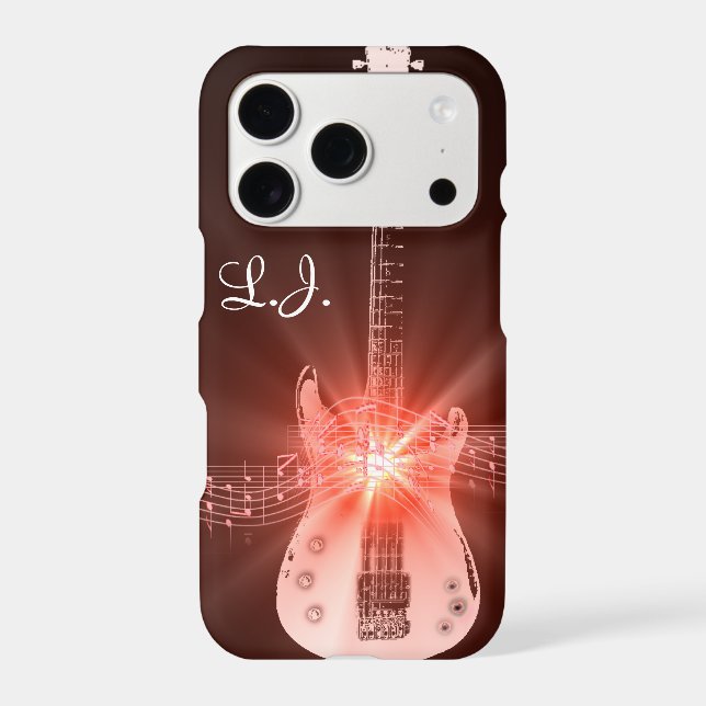 Personalized Burning Guitar Musical Theme  Case-Mate iPhone Case (Back)