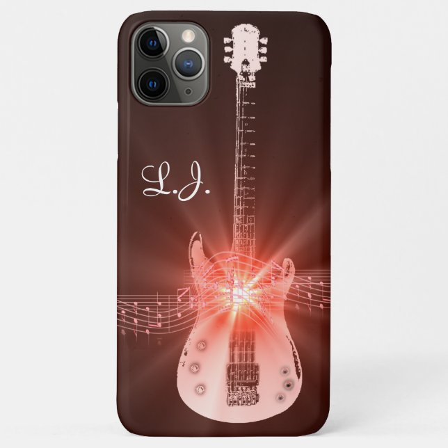 Personalized Burning Guitar Theme Design Case-Mate iPhone Case (Back)