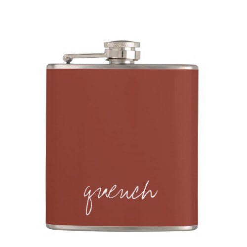 Personalized Burnt Umber Flask