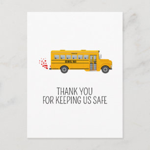 Personalized Bus Driver Appreciation Thank You Postcard