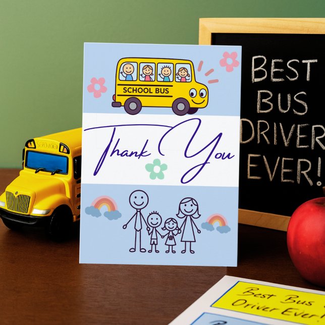 Personalized Bus Driver Card From Student Parent (Creator Uploaded)