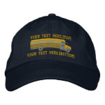Personalized Bus Driver School Bus Embroidery Embroidered Baseball Hat at Zazzle