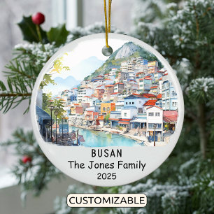 Personalized Busan Ornament, South Korea Ceramic Ornament