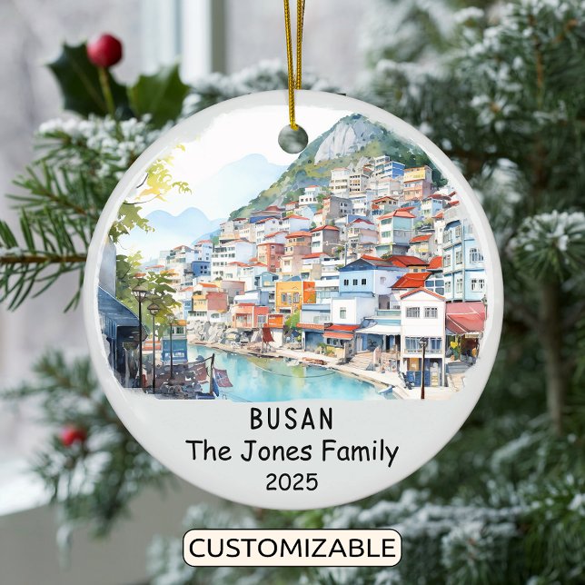 Personalized Busan Ornament, South Korea Ceramic Ornament (Creator Uploaded)