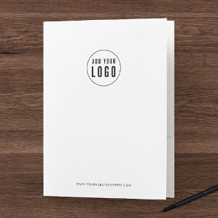 Personalized Business Add Logo Modern Minimalist Pocket Folder
