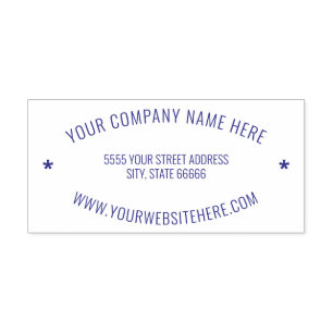 Personalized Business Address Oval Stamp Example