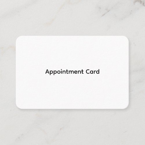 Personalized Business Appointment Cards