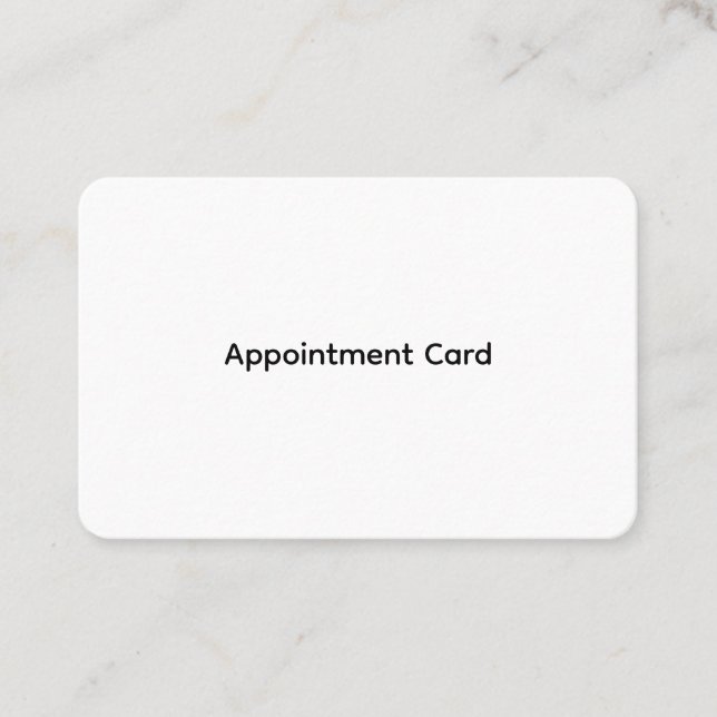 Personalized Business Appointment Cards (Front)