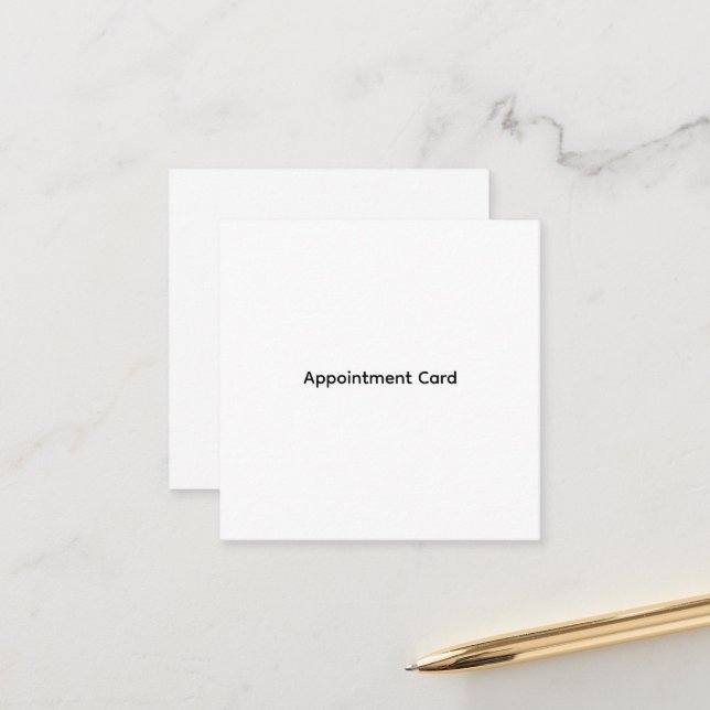 Personalized Business Appointment Cards (Front/Back In Situ)