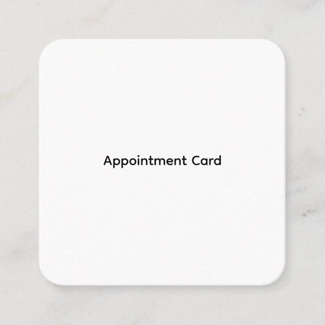 Personalized Business Appointment Cards (Front)